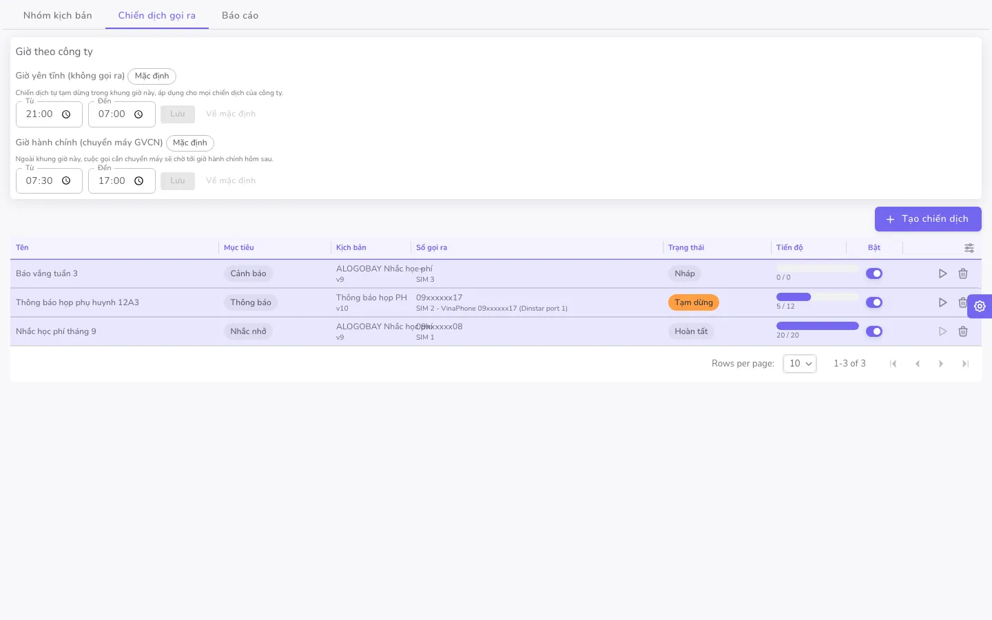 Ảnh chụp màn hình CRM + Tổng đài trường học — 4